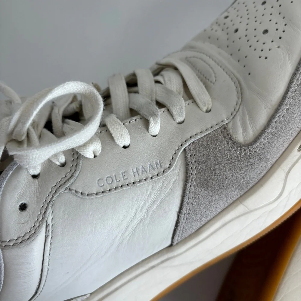 Cole Haan‎ Men's white leather Grandprø Crossover Sneaker lace up shoe size 11
